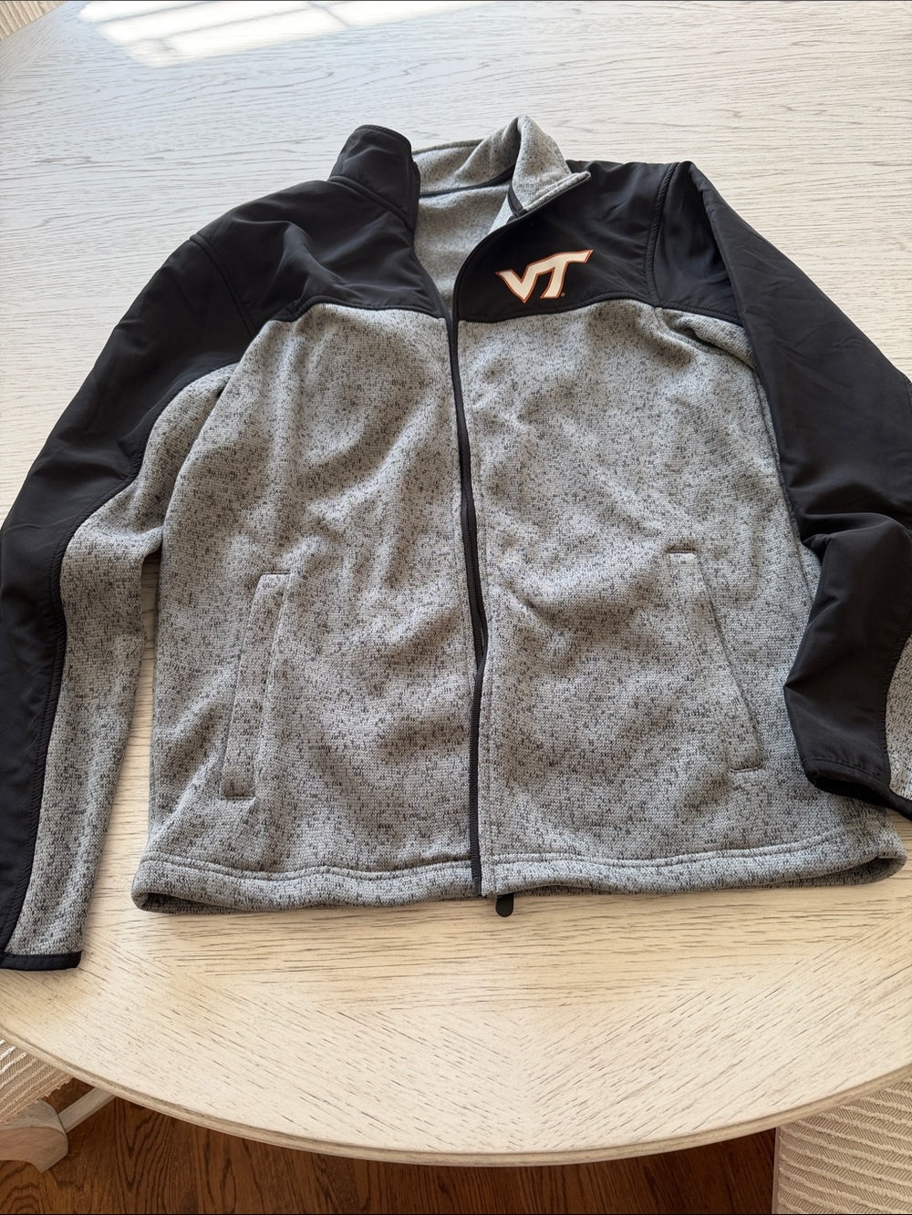 Virginia Tech VT Gray and Black Men's Full-Zip Jacket